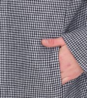 Chaqueta de entretiempo para hombre con estampado pata de gallo, chaqueta de primavera 957466, negro/blanco Chaqueta de entretiempo para hombre con estampado pata de gallo, chaqueta de primavera 957466, negro/blanco