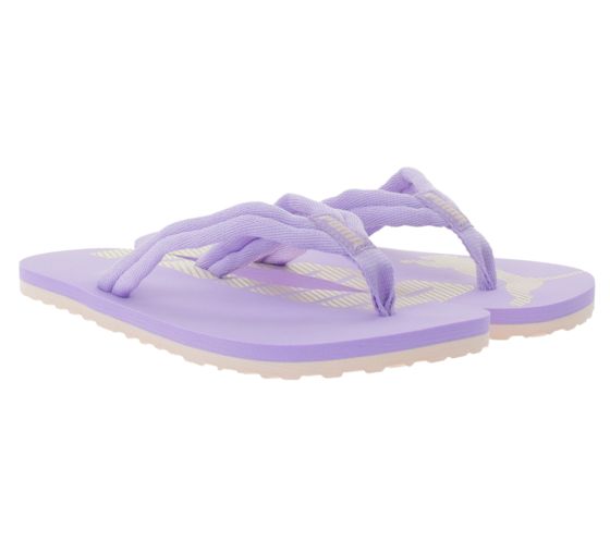 PUMA Epic Flip v2 Bade-Latschen Damen Sommer-Schlappen mit EVA-Sohle Herren Zehen-Trenner Kinder Schuhe 360248 49 Flieder