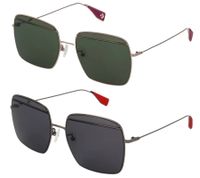 Converse Damen & Herren Sonnenbrille mit UV400-Schutz mit Lichtdurchlässigkeit 3 Urlaubs-Brille SCO148 Grau/Rot oder Gold/Grün