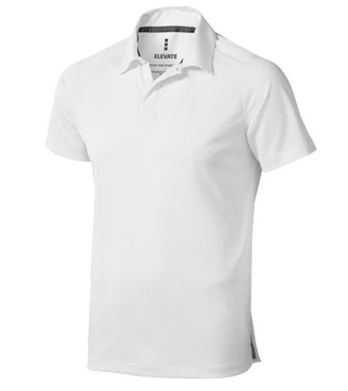 Polo sport ELEVATE Ottawa pour homme, en maille piquée, coupe cool, 220 g/m², 3908201, blanc