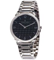 Montre-bracelet analogique à quartz pour homme Pierre Cardin avec bracelet en acier inoxydable 3ATM 40 mm en argent/blanc ou argent/noir