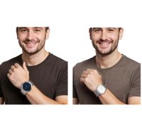 Montre-bracelet analogique à quartz pour homme Pierre Cardin avec bracelet en acier inoxydable 3ATM 40 mm en argent/blanc ou argent/noir