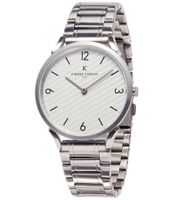 Montre-bracelet analogique à quartz pour homme Pierre Cardin avec bracelet en acier inoxydable 3ATM 40 mm en argent/blanc ou argent/noir