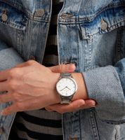 Montre-bracelet analogique à quartz pour homme Pierre Cardin avec bracelet en acier inoxydable 3ATM 40 mm en argent/blanc ou argent/noir