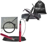 Corde à sauter BEASTGEAR Elite Premium en aluminium Corde à sauter Speed Fitness de 3 m ou corde à sauter Speed Fitness de 2,8 m en acier Fitness Boxe, MMA, HIIT, Musculation Rouge/Noir ou Noir Corde à sauter BEASTGEAR Elite Premium en aluminium Corde à sauter Speed Fitness de 3 m ou corde à sauter Speed Fitness de 2,8 m en acier Fitness Boxe, MMA, HIIT, Musculation Rouge/Noir ou Noir