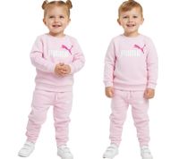 Tuta da jogging PUMA per bambine, set da 2 pezzi, felpa con scollo rotondo, set in cotone, 627915, taglia 62, rosa