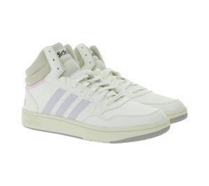 Baskets mi-hautes à lacets style vintage pour femme Adidas Hoops 3.0 GZ4560 Blanc/Rose Baskets mi-hautes à lacets style vintage pour femme Adidas Hoops 3.0 GZ4560 Blanc/Rose