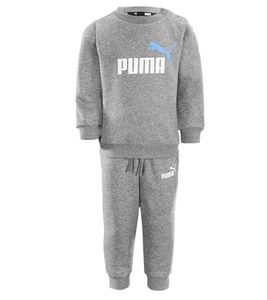 2er Set PUMA Kinder Jogging-Anzug für Jungen und Mädchen Sweat-Jogger Rundhals-Pullover Baumwoll-Set 627915 03 Grau