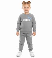 Ensemble de jogging PUMA pour enfants (garçons et filles), 2 pièces, pull col rond, en coton, gris 627915 03