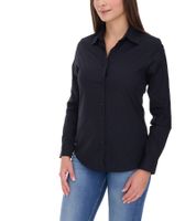 ELEVATE Hamell Langarm-Hemd schlichtes Damen Blusen-Hemd Popelin Bluse 3816999 Schwarz