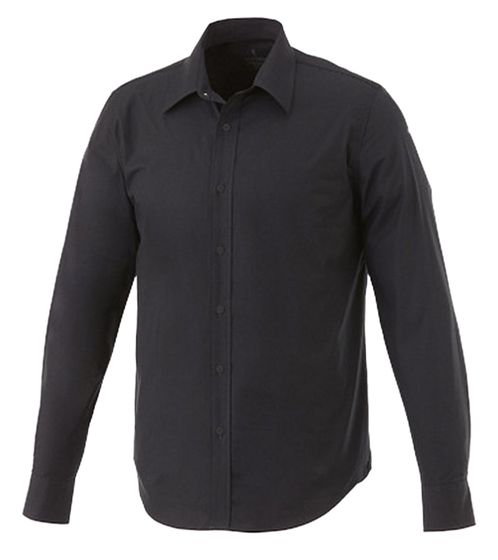 ELEVATE Hamell Long-Sleeve Shirt, Simple Men's Business Shirt, Poplin 118 g/m², 3816899 Black