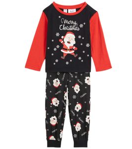 weiches Kinder Pyjama-Set für Jungen und Mädchen Rundhals-Pullover mit Weihnachtsmann Motiv Baumwoll-Jogger mit Schneeflocken Motiv Schlafanzug 929560 Schwarz/Rot/Weiß weiches Kinder Pyjama-Set für Jungen und Mädchen Rundhals-Pullover mit Weihnachtsmann Motiv Baumwoll-Jogger mit Schneeflocken Motiv Schlafanzug 929560 Schwarz/Rot/Weiß