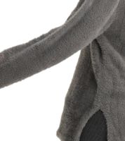 Maglione morbido in pile da donna, maglione lavorato a maglia con scollo a V, maglione base in filato di pile 924617 Grigio