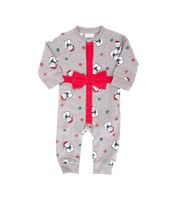 weihnachtlicher Kleinkinder Body für Babys mit Schneemann-Print Baumwoll-Einteiler mit großer Schleife Strampler 951686 Grau/Rot weihnachtlicher Kleinkinder Body für Babys mit Schneemann-Print Baumwoll-Einteiler mit großer Schleife Strampler 951686 Grau/Rot
