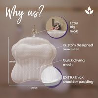 Oreiller de bain Zenfinity Moments pour le soutien de la tête, du cou et du dos Accessoires de bain Oreiller de bain Wellness Blanc Oreiller de bain Zenfinity Moments pour le soutien de la tête, du cou et du dos Accessoires de bain Oreiller de bain Wellness Blanc