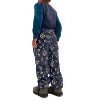 Pantalón impermeable infantil con bandas reflectantes, peto térmico para niños y niñas con estampado floral, pantalón antibarro, peto 903967 azul oscuro