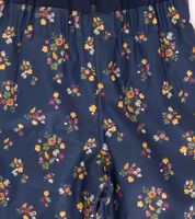 Pantalón impermeable infantil con bandas reflectantes, peto térmico para niños y niñas con estampado floral, pantalón antibarro, peto 903967 azul oscuro