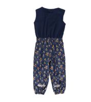 Pantalón impermeable infantil con bandas reflectantes, peto térmico para niños y niñas con estampado floral, pantalón antibarro, peto 903967 azul oscuro
