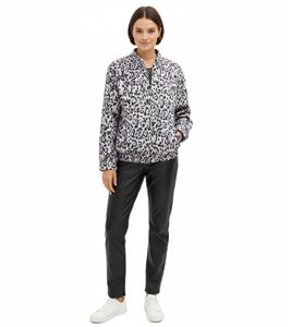 Giacca da donna sostenibile con stampa leopardata, giacca di transizione, giacca primaverile, comoda giacca estiva 909753 Beige Giacca da donna sostenibile con stampa leopardata, giacca di transizione, giacca primaverile, comoda giacca estiva 909753 Beige