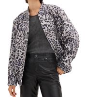Sustainable women's leopard-print blouson jacket, transitional jacket, spring jacket, cozy summer jacket 909753 Beige Sustainable women's leopard-print blouson jacket, transitional jacket, spring jacket, cozy summer jacket 909753 Beige