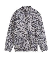 Sustainable women's leopard-print blouson jacket, transitional jacket, spring jacket, cozy summer jacket 909753 Beige Sustainable women's leopard-print blouson jacket, transitional jacket, spring jacket, cozy summer jacket 909753 Beige