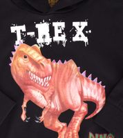 Maglione per bambini DINO WORLD, felpa con cappuccio in cotone con stampa dinosauro, felpa con cappuccio, felpa 27303360 nero