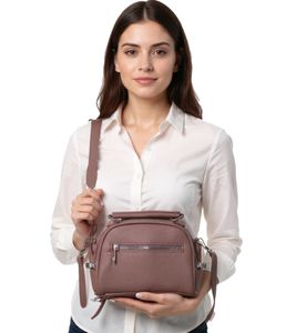 WOWZILLA borsa da donna, borsa a tracolla idrorepellente, borsa da sera alla moda, rosa antico