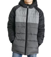 ALIFE AND KICKIN Kinder Winter-Jacke Jungen Jacke mit Kapuze Stepp-Jacke 83734424 Dunkelgrau/Schwarz