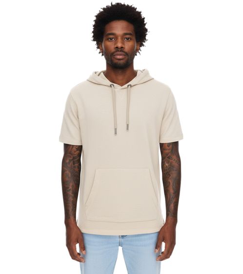 EIGHT2NINE Men's Hooded Sweater, Short-Sleeved Cotton Hoodie, T-Shirt, Hoodie, Summer Hoodie H10014L22462AEN 20200 Beige