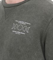 SKY REBEL Herren Rundhals-Pullover Baumwoll-Sweater im Antik-Look H10068C21372A 12400 Grün