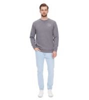 Pull col rond homme SKY REBEL en coton aspect vieilli H10068C21372A 12400 Gris