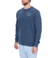 SKY REBEL Herren Rundhals-Pullover Baumwoll-Sweater im Antik-Look H10068C21372A 12400 Dunkelblau