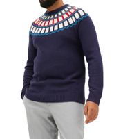 Men's knitted sweater with geometric pattern leisure sweater 920675 Blue Men's knitted sweater with geometric pattern leisure sweater 920675 Blue