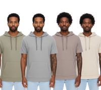 EIGHT2NINE Men's Short-Sleeved Cotton Hoodie, T-Shirt, Summer Hoodie H10014L22462AEN Light Gray, Khaki, Brown, or Beige