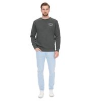 SKY REBEL Herren Rundhals-Pullover Baumwoll-Sweater im Antik-Look H10068C21372A Dunkelblau, Grün oder Grau