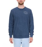 SKY REBEL Herren Rundhals-Pullover Baumwoll-Sweater im Antik-Look H10068C21372A Dunkelblau, Grün oder Grau