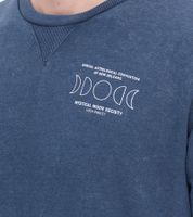 SKY REBEL Herren Rundhals-Pullover Baumwoll-Sweater im Antik-Look H10068C21372A Dunkelblau, Grün oder Grau