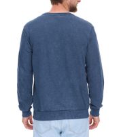 SKY REBEL Herren Rundhals-Pullover Baumwoll-Sweater im Antik-Look H10068C21372A Dunkelblau, Grün oder Grau