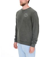 SKY REBEL Herren Rundhals-Pullover Baumwoll-Sweater im Antik-Look H10068C21372A Dunkelblau, Grün oder Grau