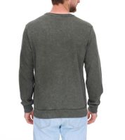 SKY REBEL Herren Rundhals-Pullover Baumwoll-Sweater im Antik-Look H10068C21372A Dunkelblau, Grün oder Grau