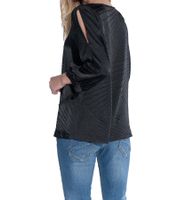 camicetta estiva da donna vestino camicetta elegante a maniche lunghe 900889 nero