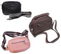 WOWZILLA Women's Handbag with Practical Compartments, Shoulder Bag, Fashionable Evening Bag, Light Pink, Black, or Dusty Pink WOWZILLA Women's Handbag with Practical Compartments, Shoulder Bag, Fashionable Evening Bag, Light Pink, Black, or Dusty Pink