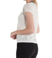 vestino t-shirt donna manica corta con fiocco maglia estiva 900659 bianco