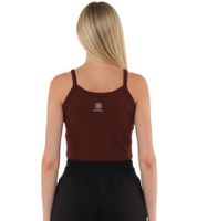 YOU DO YOU women's crop top ribbed fitness top cotton shirt tank top yoga fashion 905101 mahogany brown