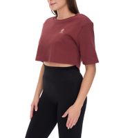YOU DO YOU Damen T-Shirt im Cropped-Style Fitness-Top mit Rücken-Cut Out Baumwoll-Shirt Yoga-Mode 905051 Mahagoni-Braun YOU DO YOU Damen T-Shirt im Cropped-Style Fitness-Top mit Rücken-Cut Out Baumwoll-Shirt Yoga-Mode 905051 Mahagoni-Braun