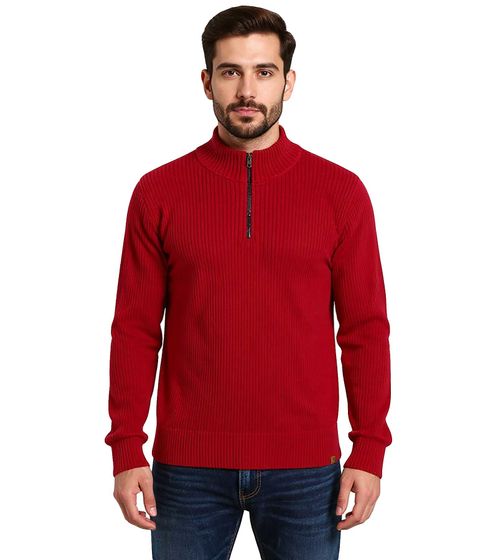 Herren Strick-Troyer klassischer Strick-Pulli mit Reißverschluss Langarm-Pullover Große Größen 978933 Rostrot Herren Strick-Troyer klassischer Strick-Pulli mit Reißverschluss Langarm-Pullover Große Größen 978933 Rostrot