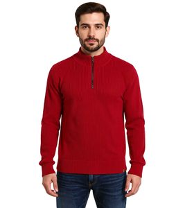 Men's Knit Sweater, Classic Knit Sweater with Zipper, Long Sleeve Sweater, Plus Sizes 978933 Rust Red Men's Knit Sweater, Classic Knit Sweater with Zipper, Long Sleeve Sweater, Plus Sizes 978933 Rust Red