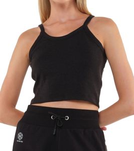 YOU DO YOU women's crop top ribbed fitness top cotton shirt tank top 905101 black