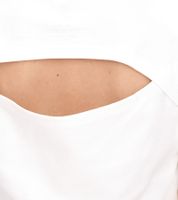 YOU DO YOU women's t-shirt in cropped style fitness top with back cut-out cotton shirt 905051 white YOU DO YOU women's t-shirt in cropped style fitness top with back cut-out cotton shirt 905051 white