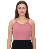 YOU DO YOU haut court côtelé pour femme, haut de fitness, débardeur en coton, soutien-gorge de yoga, 905101 vieux rose